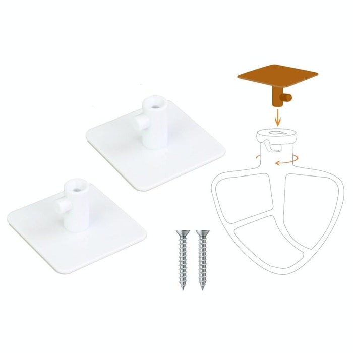 2Pc Kitchenaid Mixer Attachment Holders Storage Hooks
