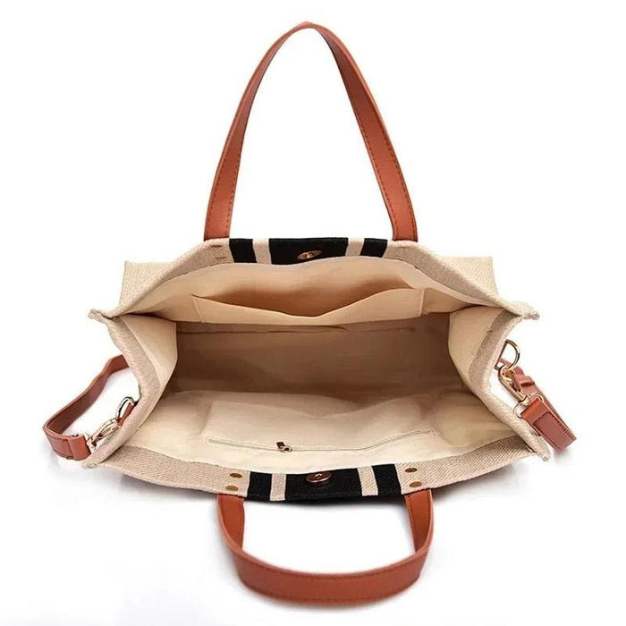 Large Canvas Crossbody Bag For Women Black