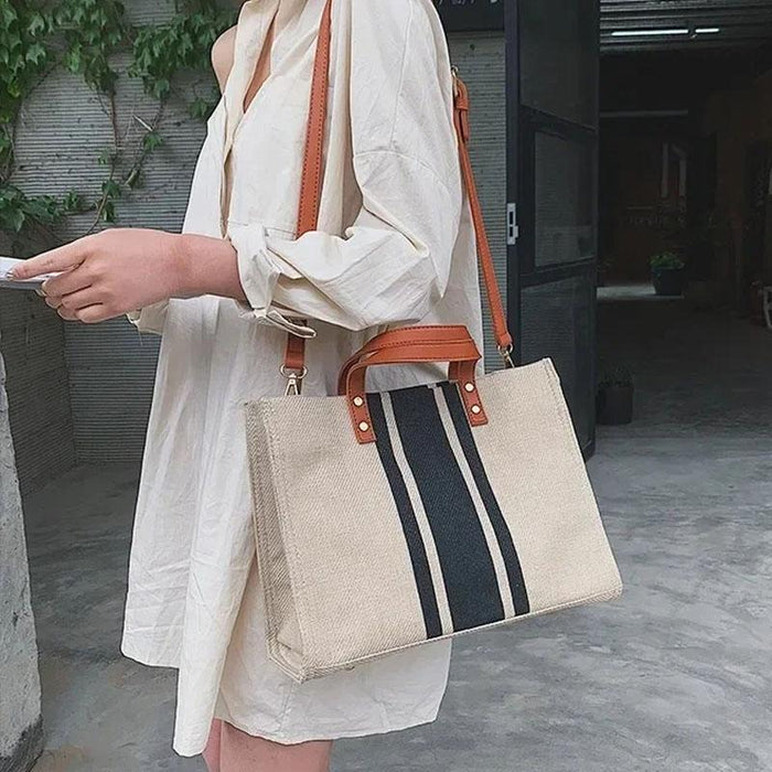 Large Canvas Crossbody Bag For Women Black