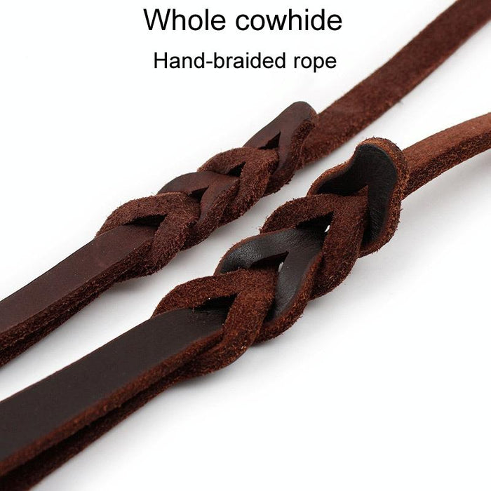 Dog Training Harness With Cowhide Leash