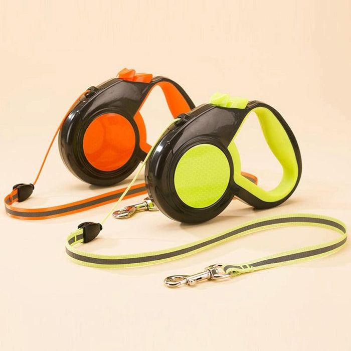Reflective Retractable Dog Leash Night Walks