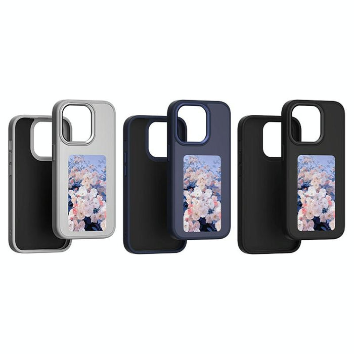 For Iphone 15 Nfc Four-Colour E-Ink Screen Diy Phone Case
