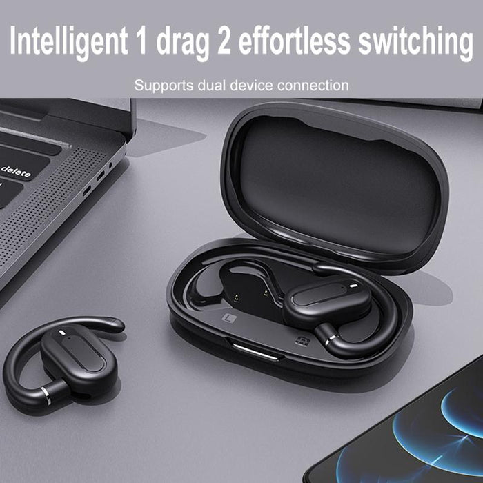 Hanger Type Stereo Outside Sound Bluetooth Earphones With Charging Bin