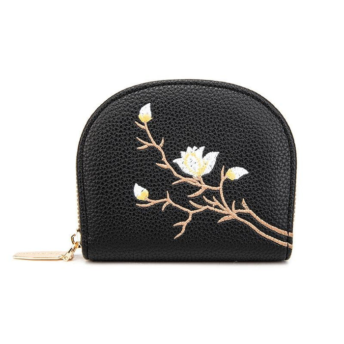 Large Capacity Semicircular Embroidery Id Card Holder