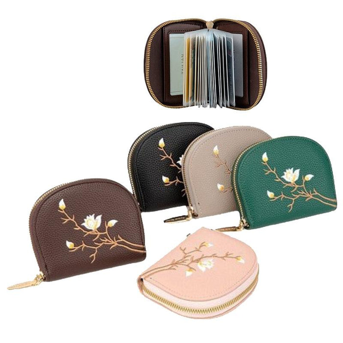 Large Capacity Semicircular Embroidery Id Card Holder
