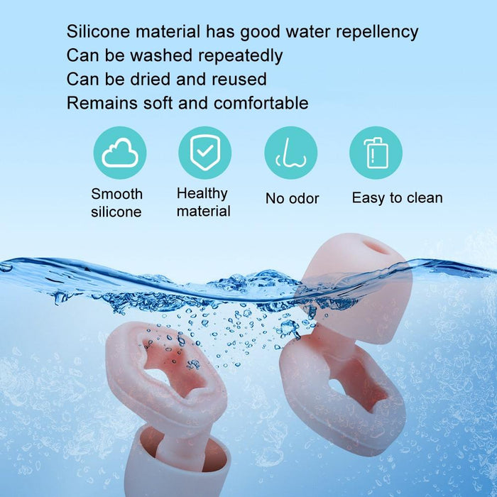 3 Pairs Noise Reducing Silicone Earplugs For Sleep & Swimming