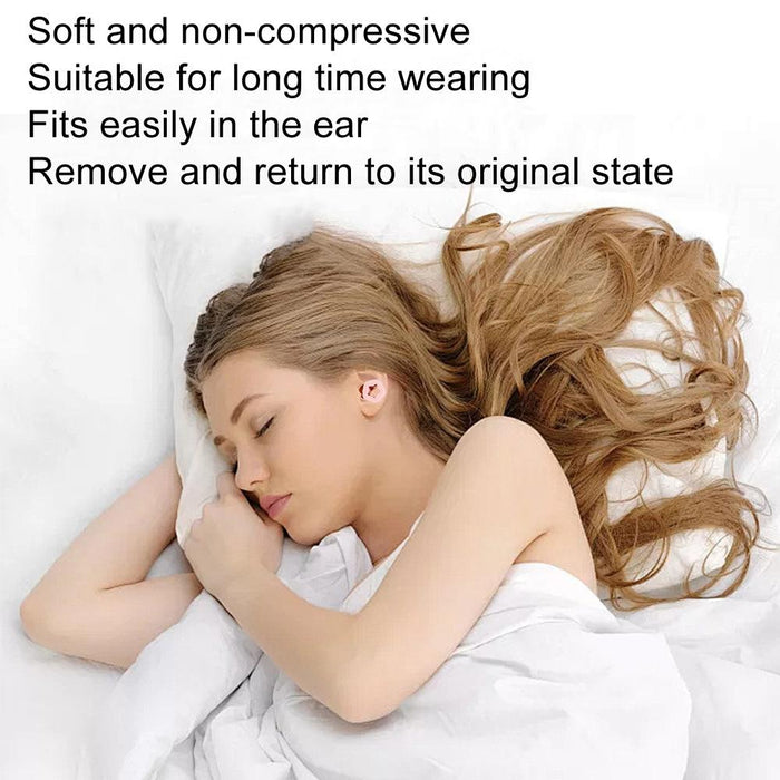 3 Pairs Noise Reducing Silicone Earplugs For Sleep & Swimming