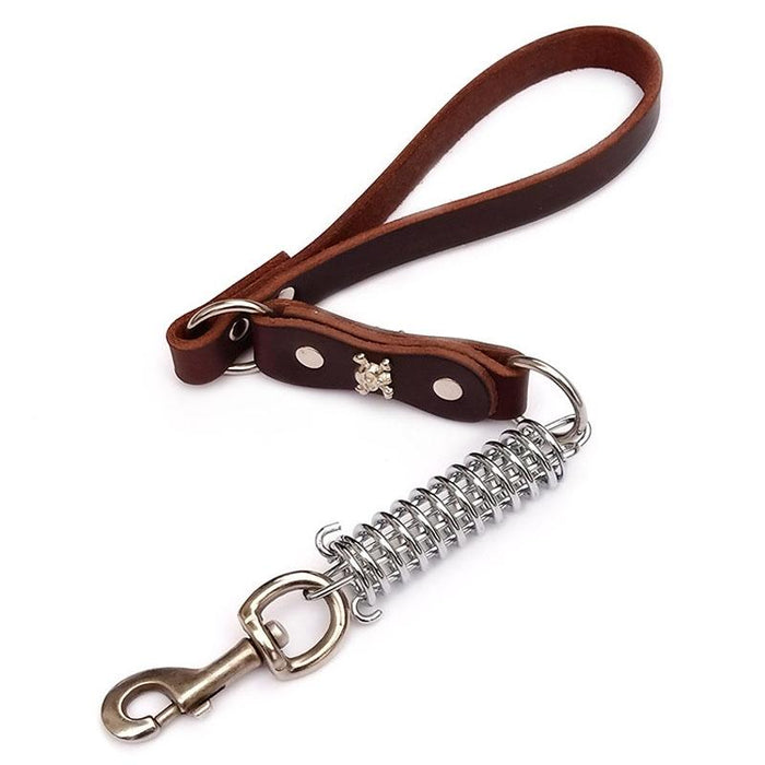 Leather Dog Leash No Spring Coffee