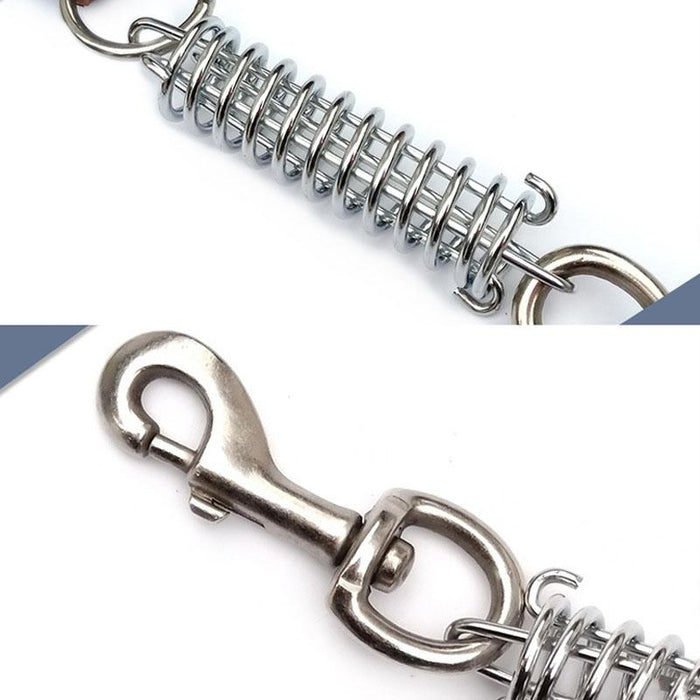 Leather Dog Leash No Spring Coffee