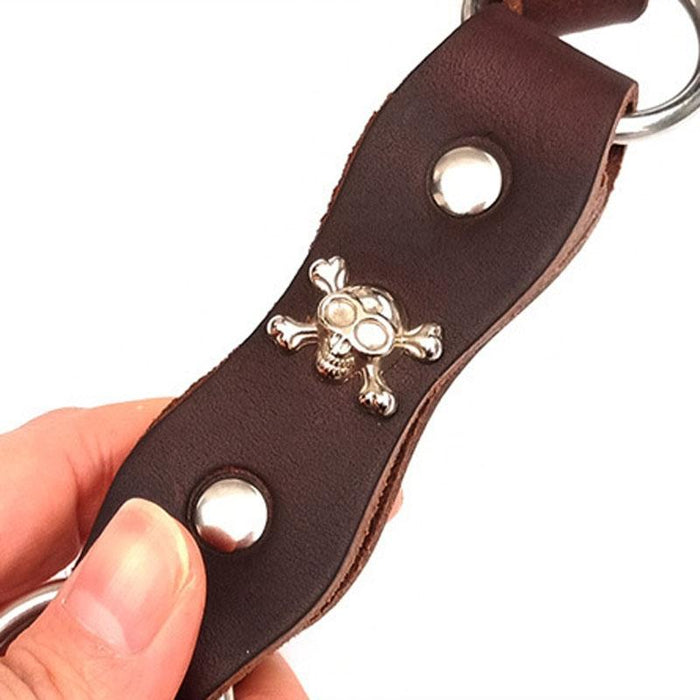 Leather Dog Leash No Spring Coffee