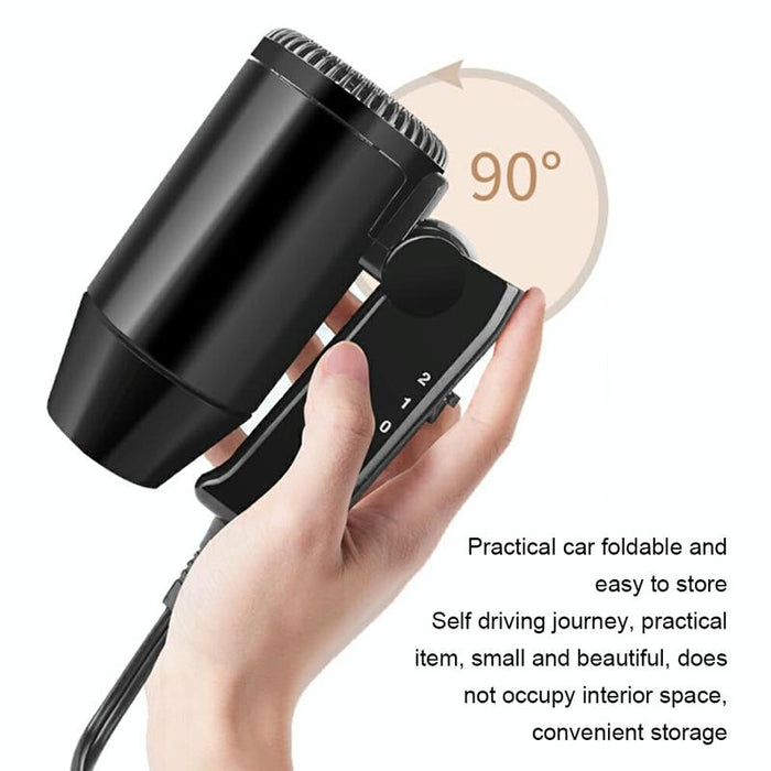 12V Portable Car Hair Dryer Black