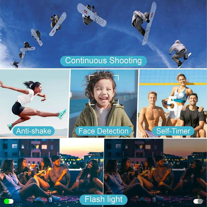 48Mp Dual Camera 4K Hd Camcorder 3 Inch Display 18X Zoom