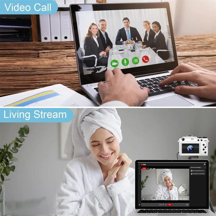 48Mp Dual Camera 4K Hd Camcorder 3 Inch Display 18X Zoom