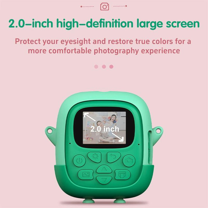 A19B 2.0-Inch 720P Hd Reversible Camera Cartoon Children Mini Digital Printing Camera