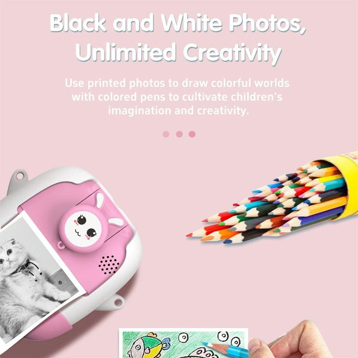 A19B 2.0-Inch 720P Hd Reversible Camera Cartoon Children Mini Digital Printing Camera