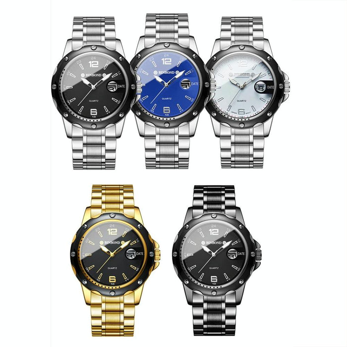 B9696 Outdoor Calendar Luminous Waterproof Quartz Watch