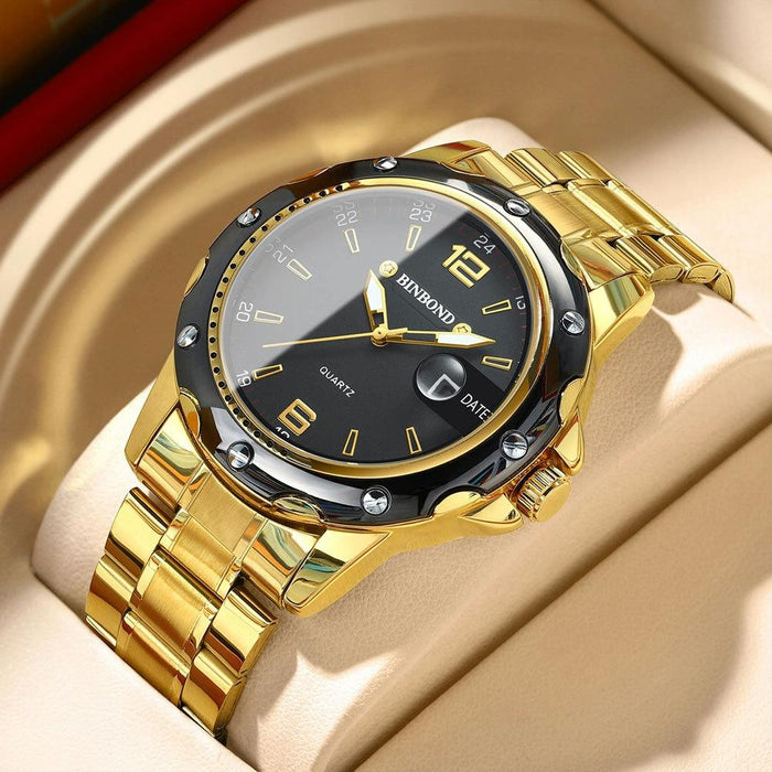 B9696 Outdoor Calendar Luminous Waterproof Quartz Watch