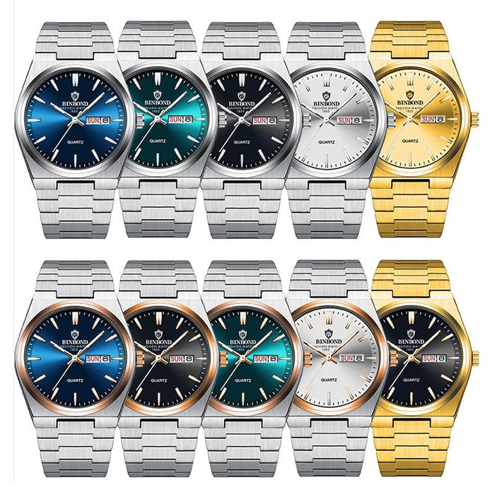 B102 Dual-Calendar Leisure Waterproof Luminous Quartz Watch