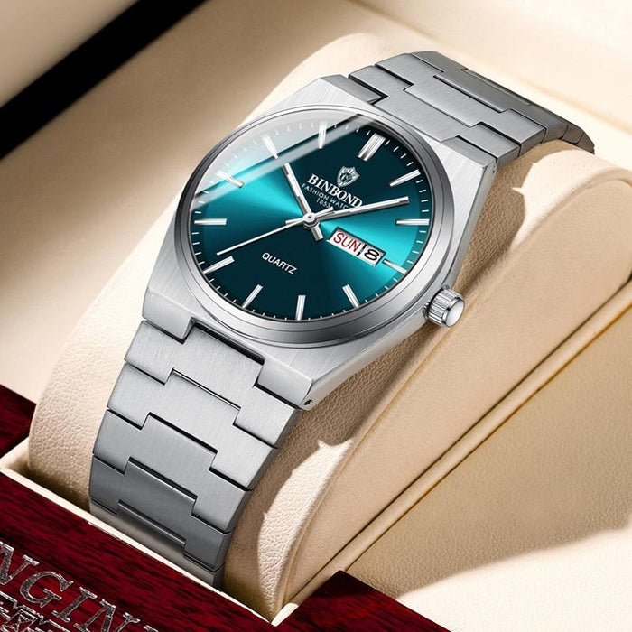 B102 Dual-Calendar Leisure Waterproof Luminous Quartz Watch