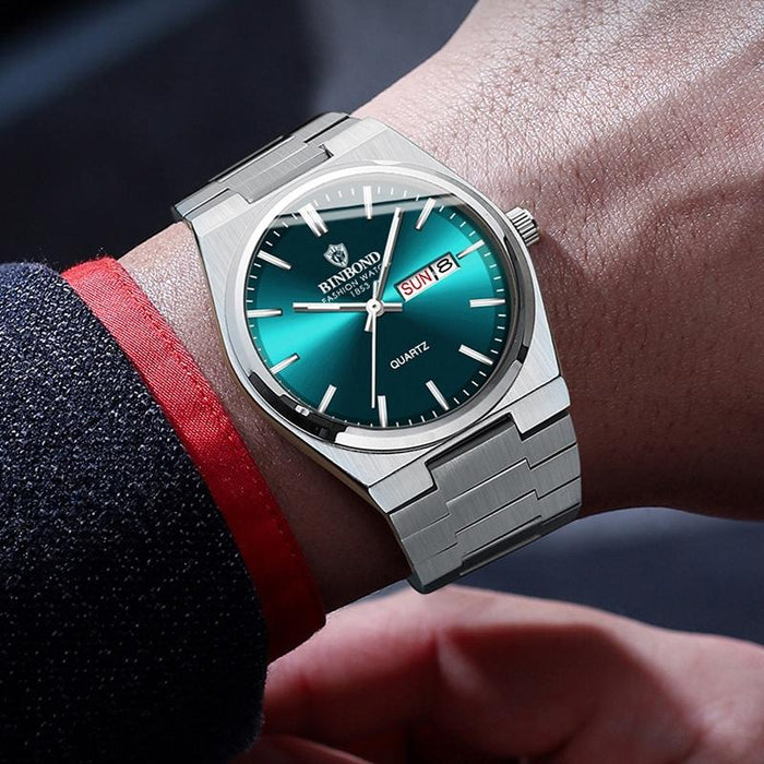 B102 Dual-Calendar Leisure Waterproof Luminous Quartz Watch