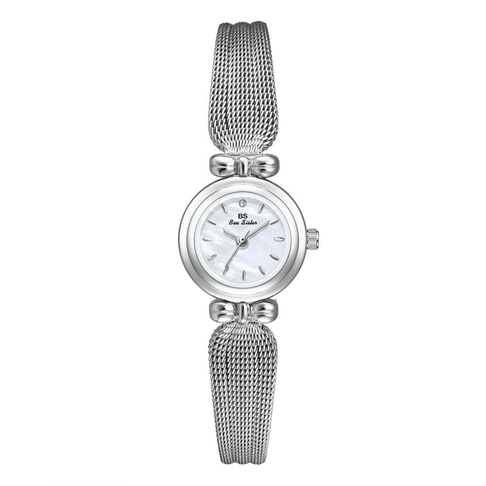 22Mm Retro Women Wrist Watch With Stainless Steel Mesh Butterfly Design Strap