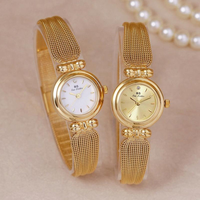 22Mm Retro Women Wrist Watch With Stainless Steel Mesh Butterfly Design Strap