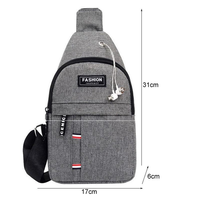 Canvas Crossbody Chest Bag For Men