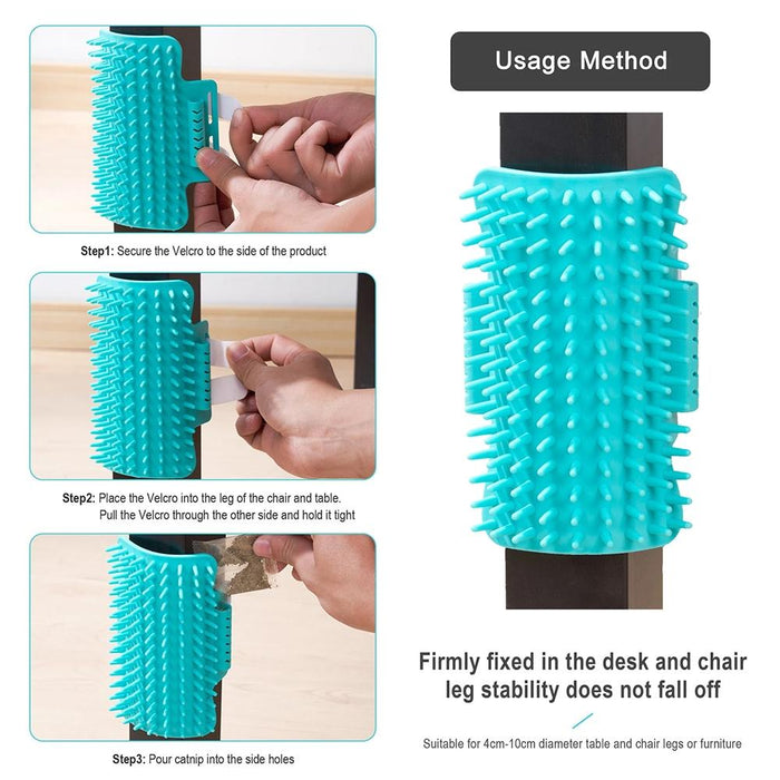 3 Piece Pet Leg Hair Massage Brush For Cats