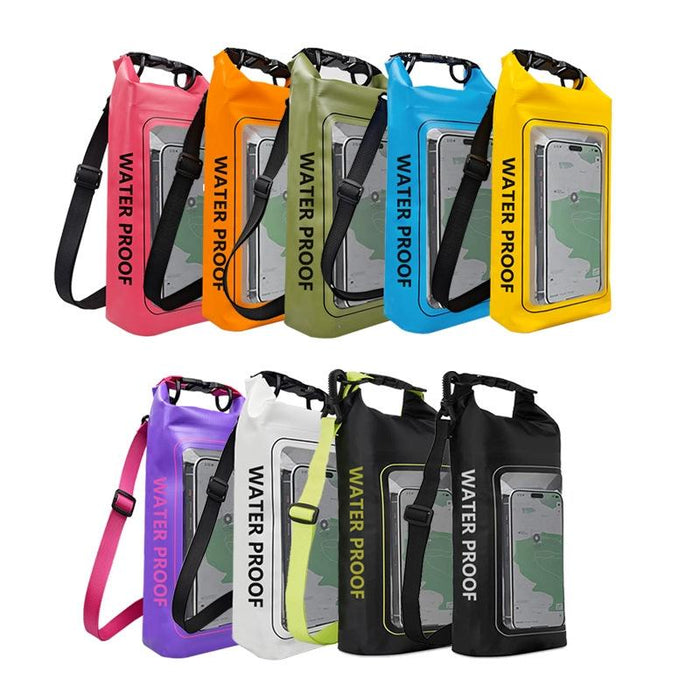 2 In 1 Waterproof Crossbody Phone Bag For Outdoor Cycling Swimming 2L Capacity