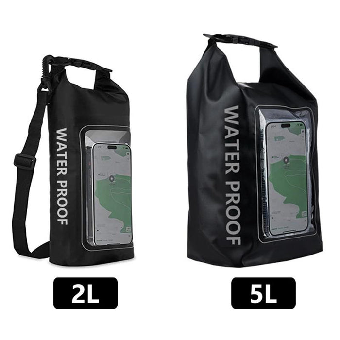 2 In 1 Waterproof Crossbody Phone Bag For Outdoor Cycling Swimming 2L Capacity