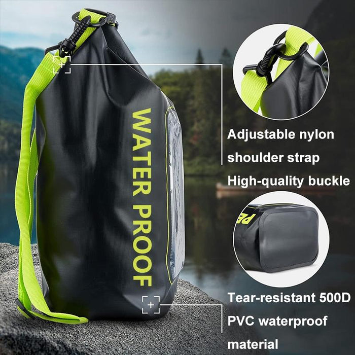 2 In 1 Waterproof Crossbody Phone Bag For Outdoor Cycling Swimming 2L Capacity