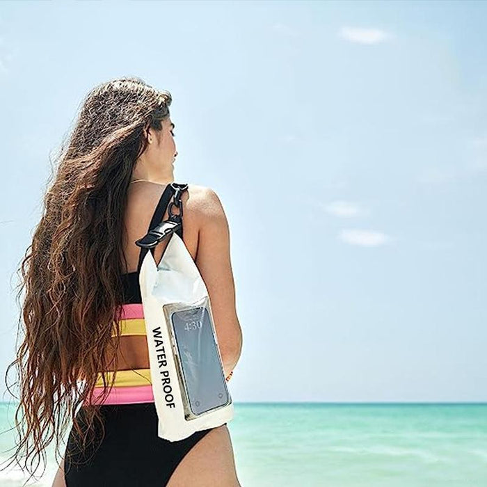 2 In 1 Waterproof Crossbody Phone Bag For Outdoor Cycling Swimming 2L Capacity