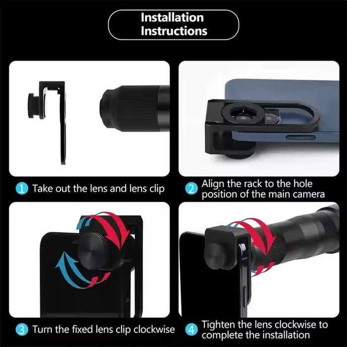 38X Mobile Phone Telephoto Lens Set Monocular Telescope With Tripod