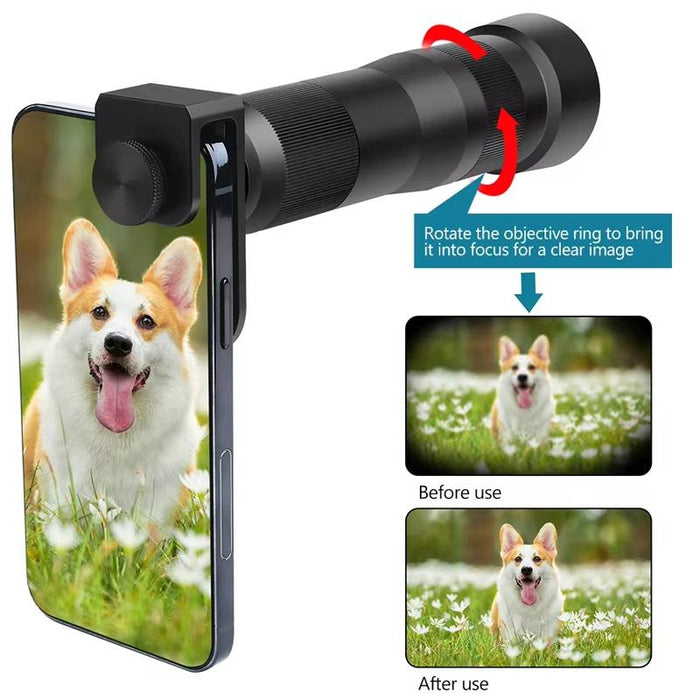 38X Mobile Phone Telephoto Lens Set Monocular Telescope With Tripod