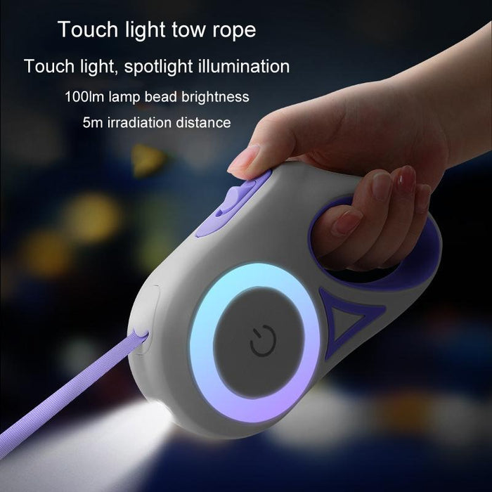 Automatic Retractable Led Dog Leash 3M Green