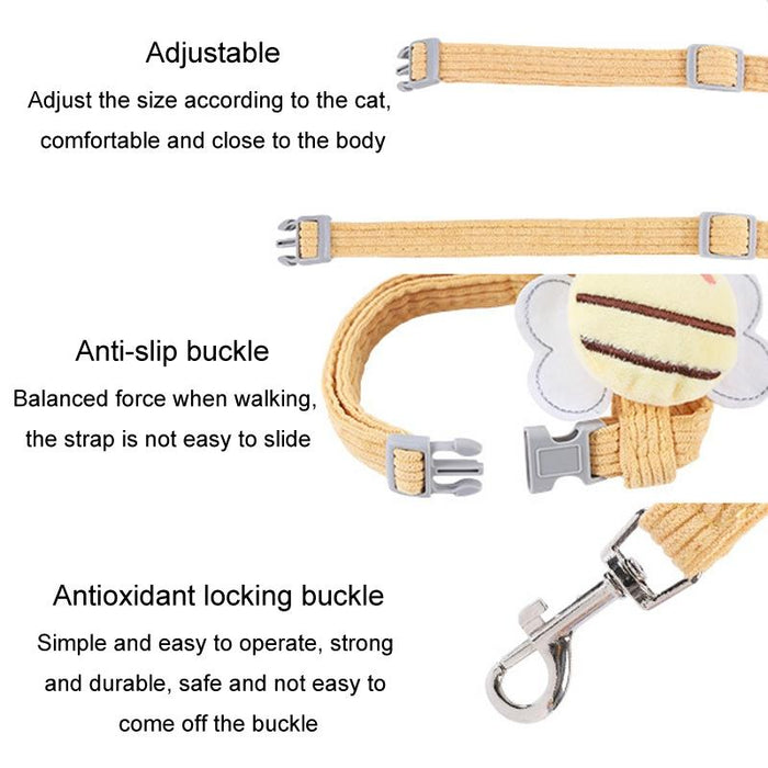 Adjustable Anti Breakaway Cat Leash Size M
