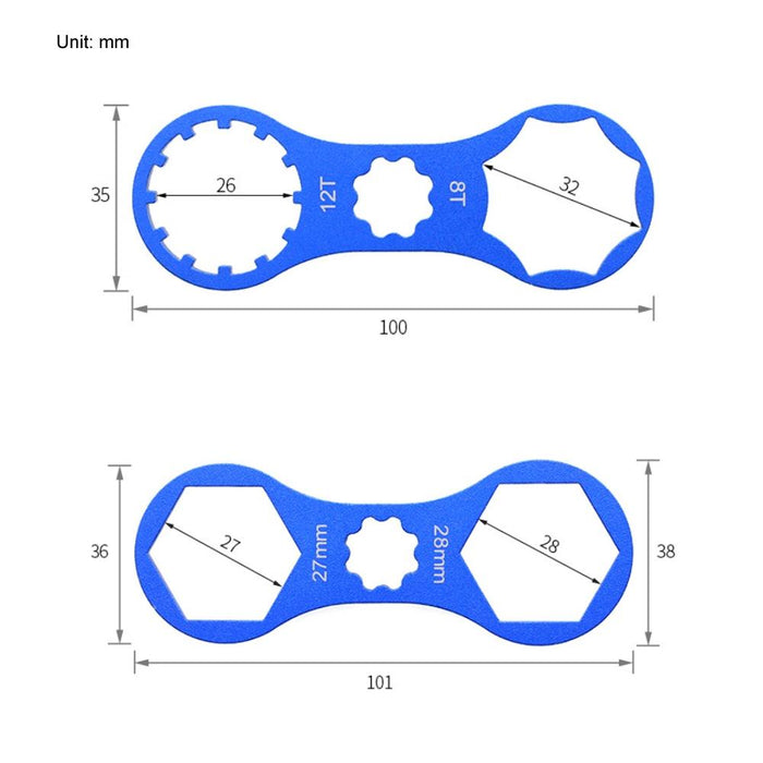 Shock Absorber Fork Wrench For Mountain Bikes