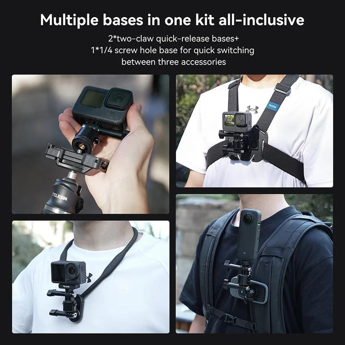 Universal Magnetic Quick Release Adapter Kit For Action Cameras