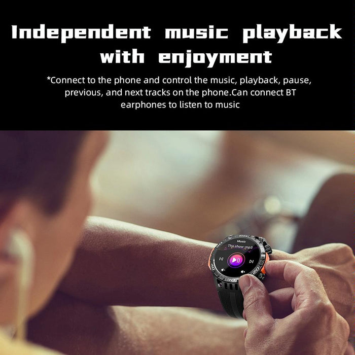 1.46 Inch Waterproof Bluetooth Smart Watch With Sos Flashlight