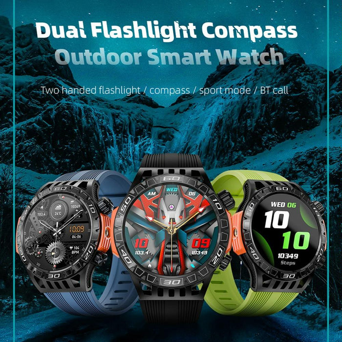 1.46 Inch Waterproof Bluetooth Smart Watch With Sos Flashlight