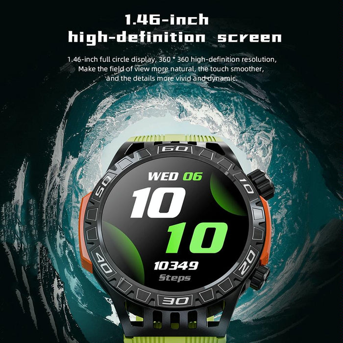 1.46 Inch Waterproof Bluetooth Smart Watch With Sos Flashlight