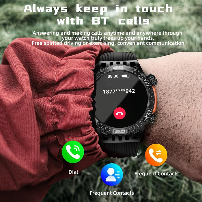 1.46 Inch Waterproof Bluetooth Smart Watch With Sos Flashlight