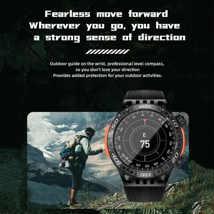 1.46 Inch Waterproof Bluetooth Smart Watch With Sos Flashlight