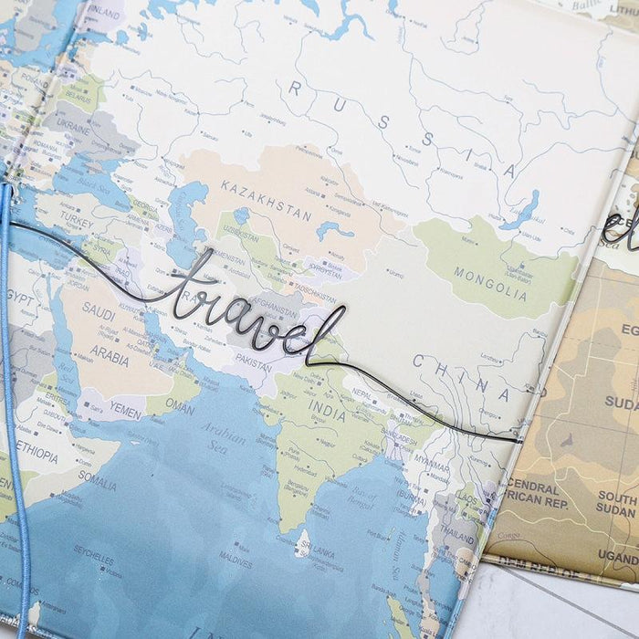 Passport Cover For Travel Abroad 3D Map Design