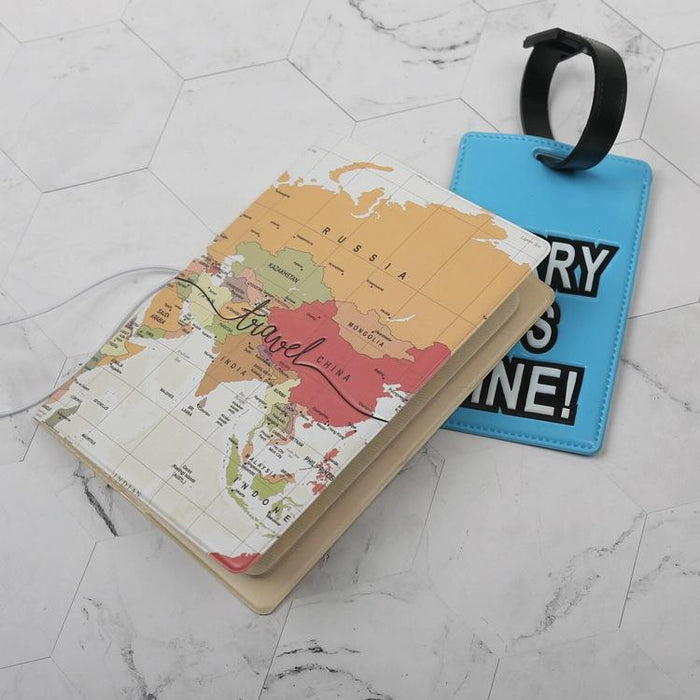 Passport Cover For Travel Abroad 3D Map Design