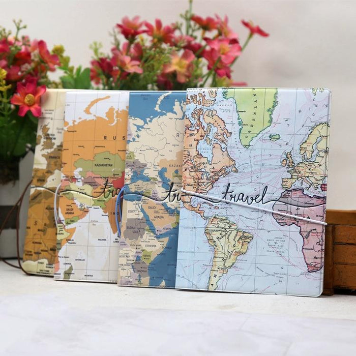 Passport Cover For Travel Abroad 3D Map Design