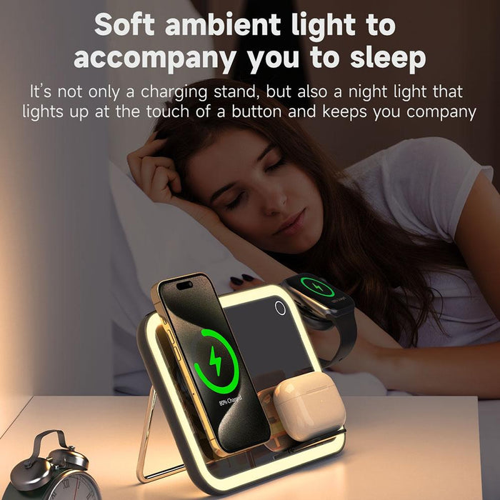 15W 3 In 1 Magnetic Led Makeup Mirror Charger