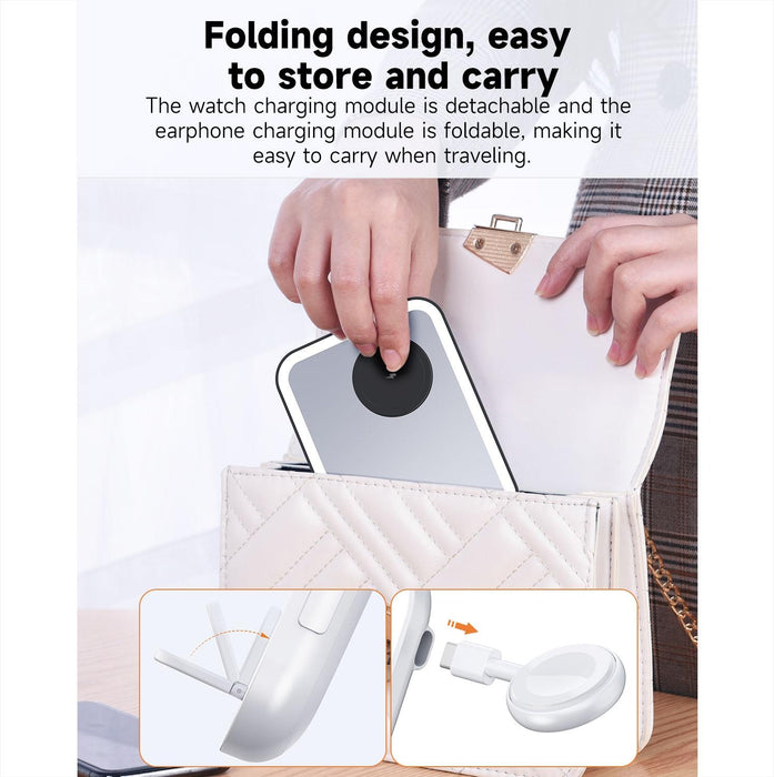 15W 3 In 1 Magnetic Led Makeup Mirror Charger