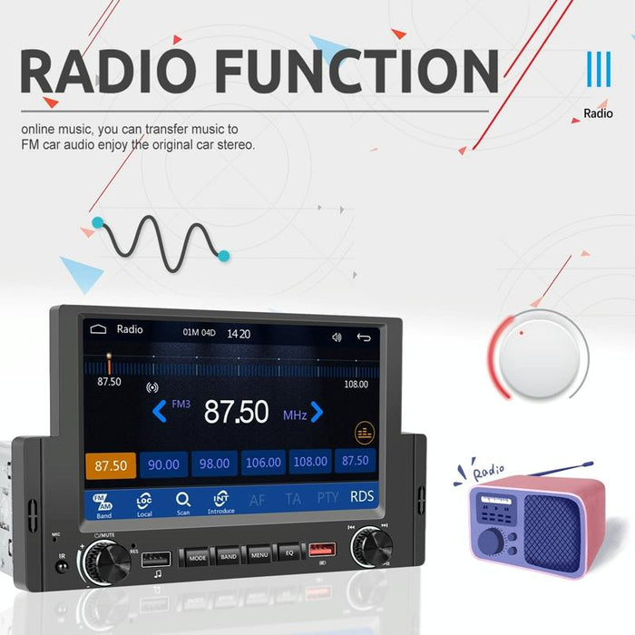 6.2 Inch Single Butt Carplay Car Monitor - Universal Wired Mp5 Player