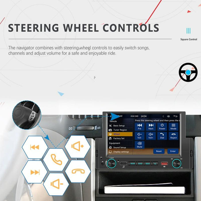 6.2 Inch Single Butt Carplay Car Monitor - Universal Wired Mp5 Player